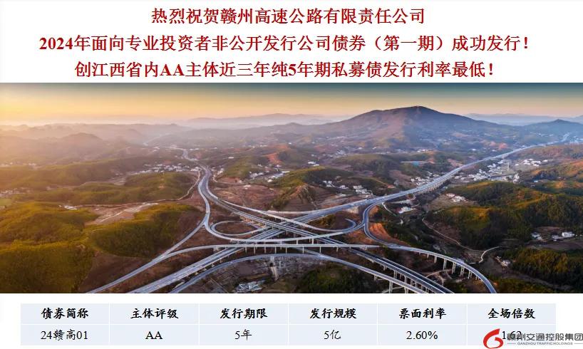 喜報(bào)！贛州交控集團(tuán)接連在資本市場(chǎng)發(fā)行債券成功！